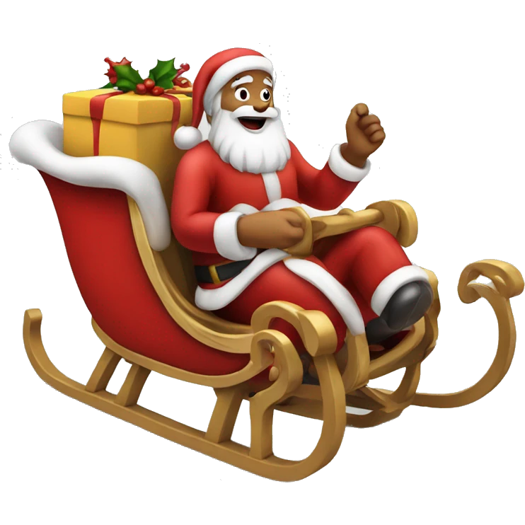 Santa Claus on his sleigh  emoji