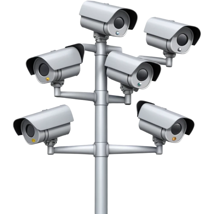 Multiple CCTV cameras on a pole ptz emoji