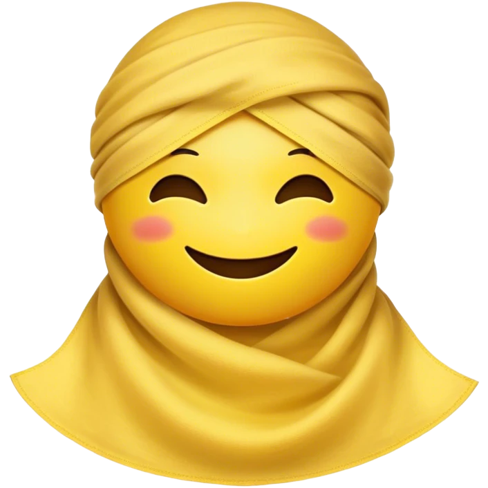 Emoji with no eyes, with its eyes covered with a cloth emoji