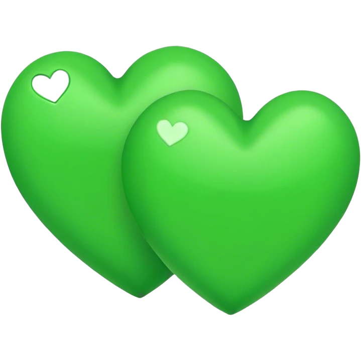 Two green hearts  emoji