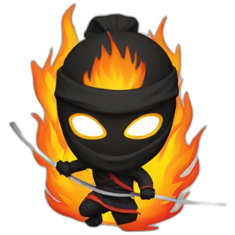 Ninja on fire emoji