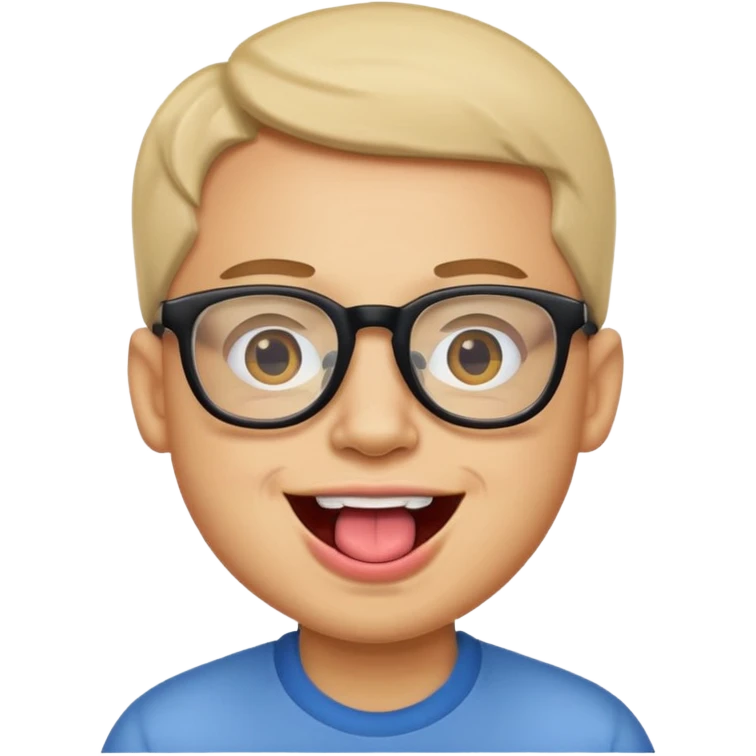 Glasses man🤓👅 emoji