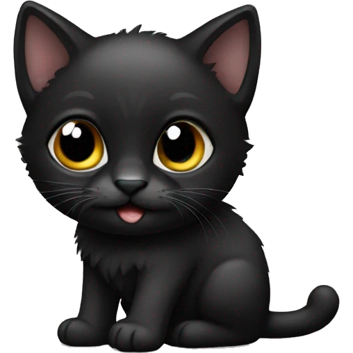 Black kitten emoji