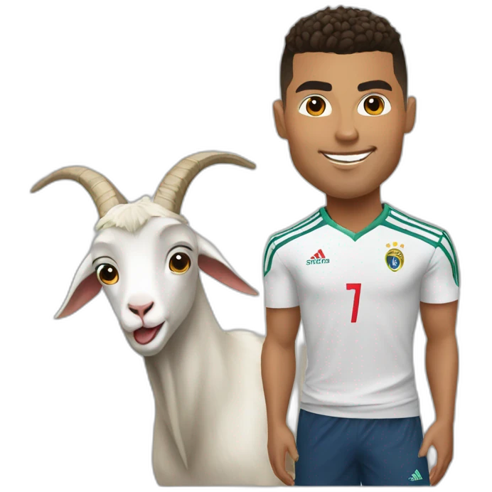 Ronaldo and goat emoji