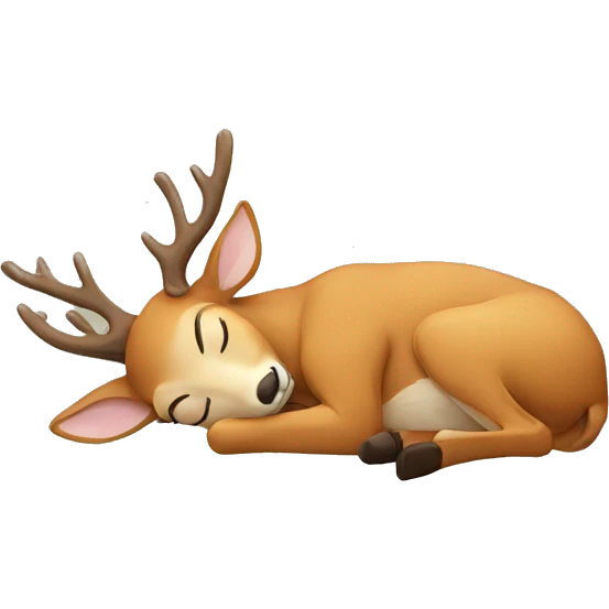 Deer sleeping emoji
