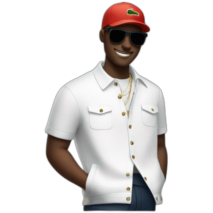 Guy using black lacoste in baile funk emoji