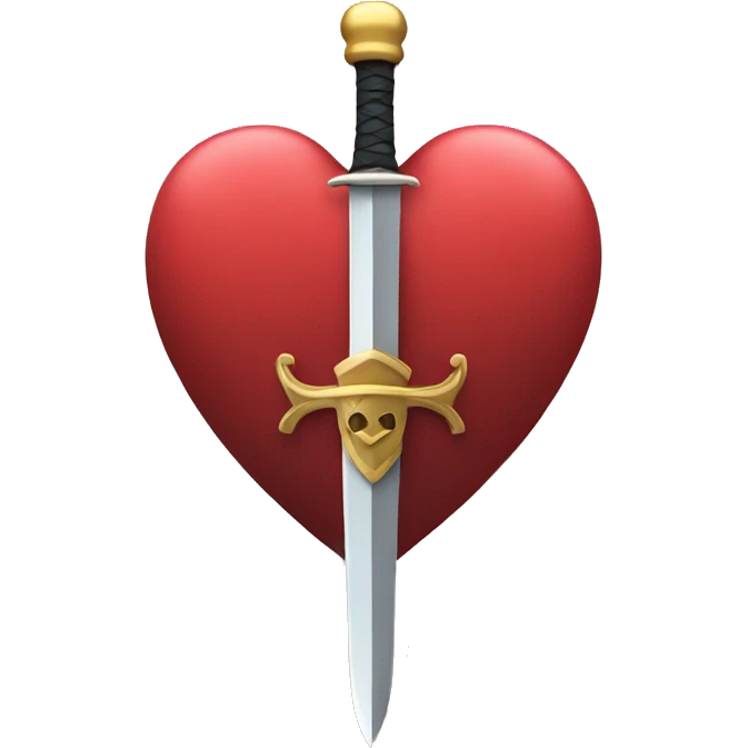 Heart with  sword emoji