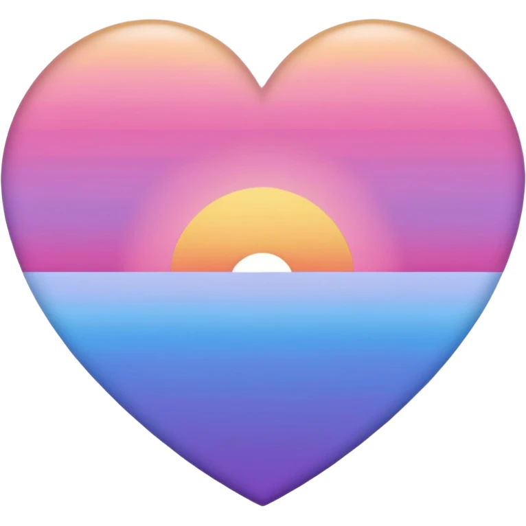 Ombré pink blue purple yellow sunset heart 2016 vibes emoji