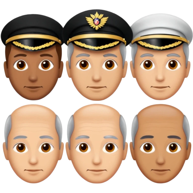 Acemi,asteğmen,tuğgeneral,mareşal rütbeleri emoji