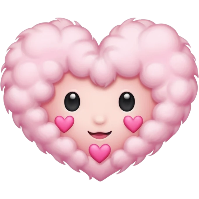 Pink cloudy heart emoji