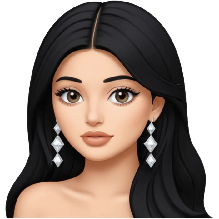 kylie jenner wear diamond earrings emoji