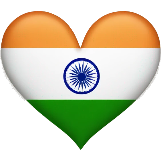 India flag exert love  emoji