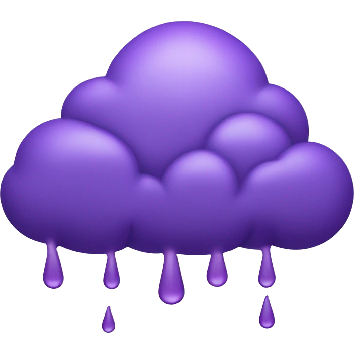 purple rain cloud emoji