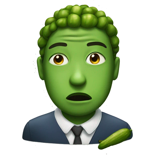 Side eye with pickle  emoji