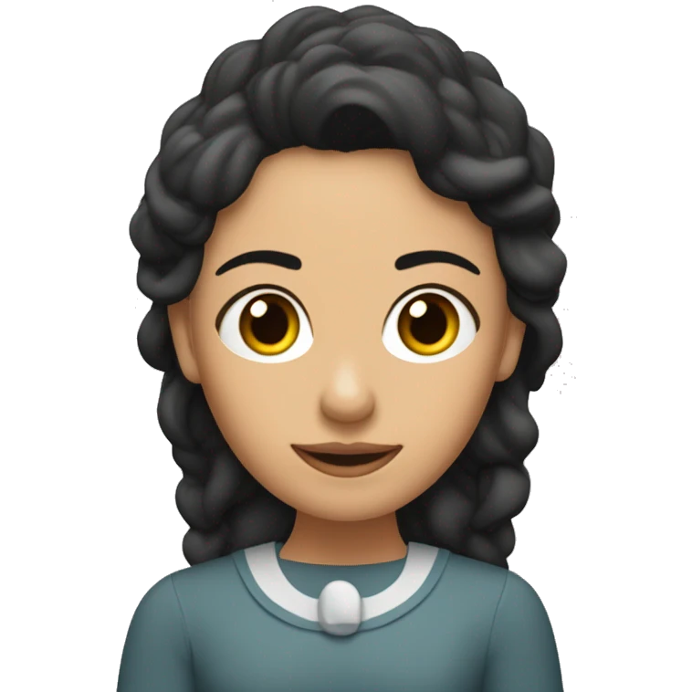 Mujer morena rizada con una corona  emoji