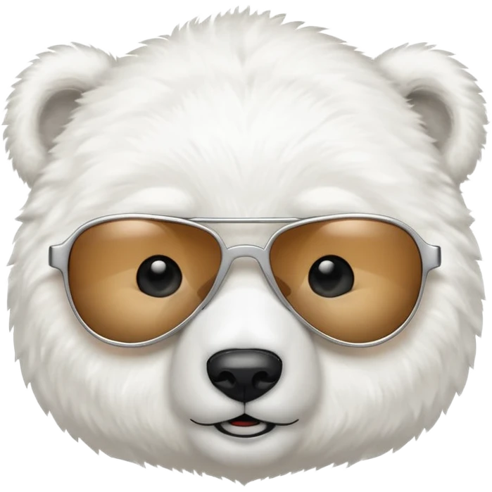 baby Polar bear with sun glasses emoji