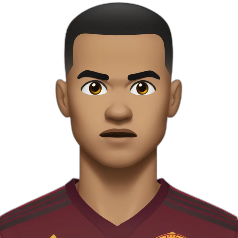 Mason greenwood angry with a bruised face emoji