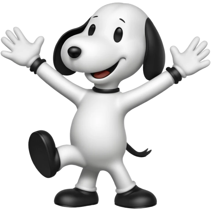 Snoopy dancing emoji