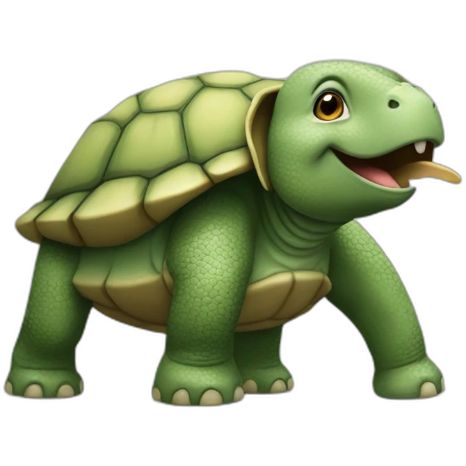 Tortue sur éléphants emoji