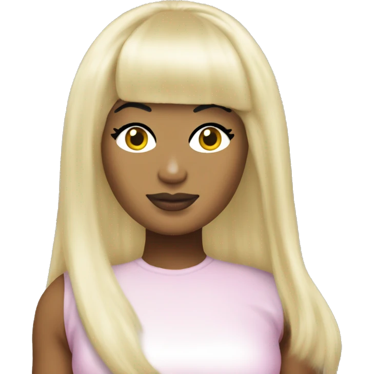 Nicki Minaj in a blonde wig  emoji