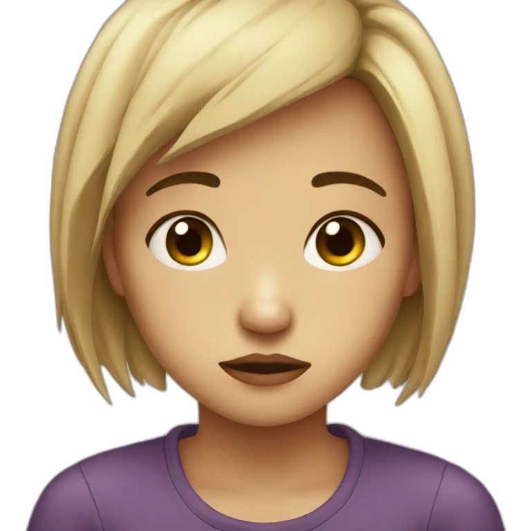 sad girl emoji