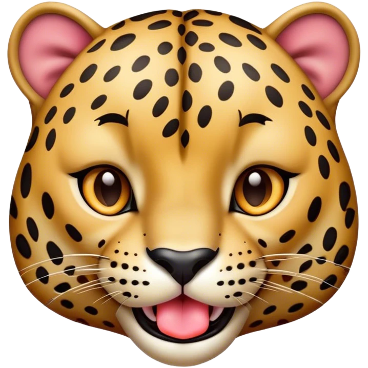 Leopard with his tongue out  emoji