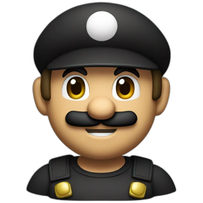 Mario en noir emoji