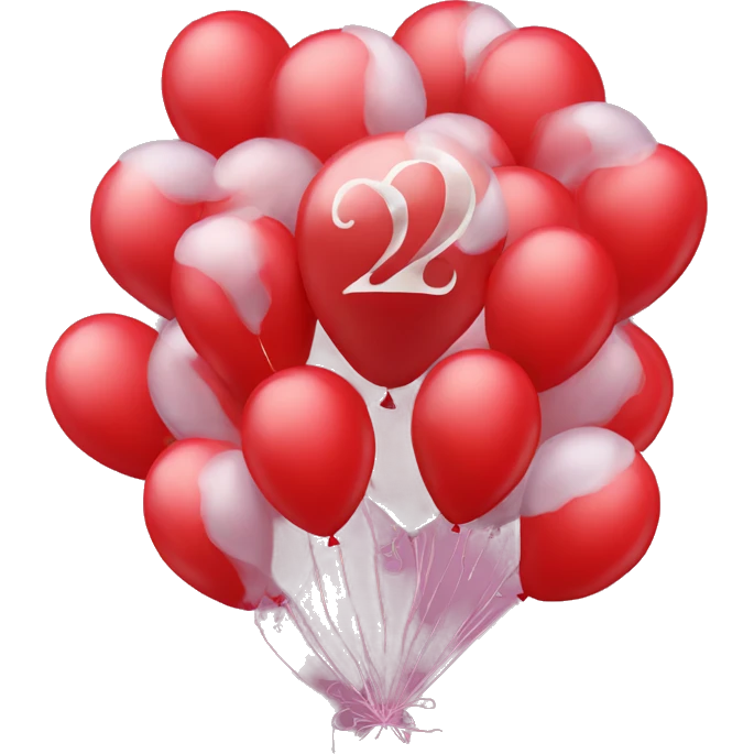 22 birthday balloons red emoji