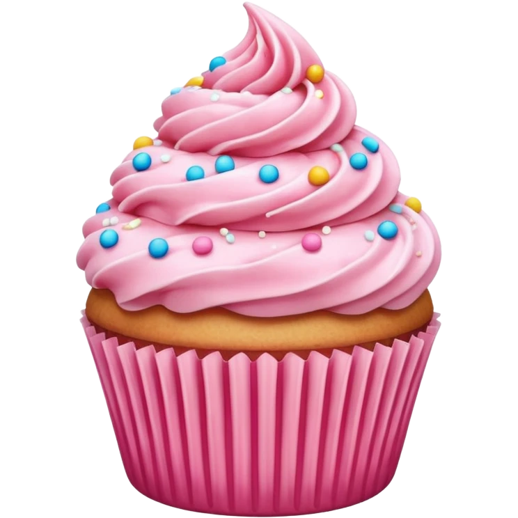 Cupcake with pink icing emoji