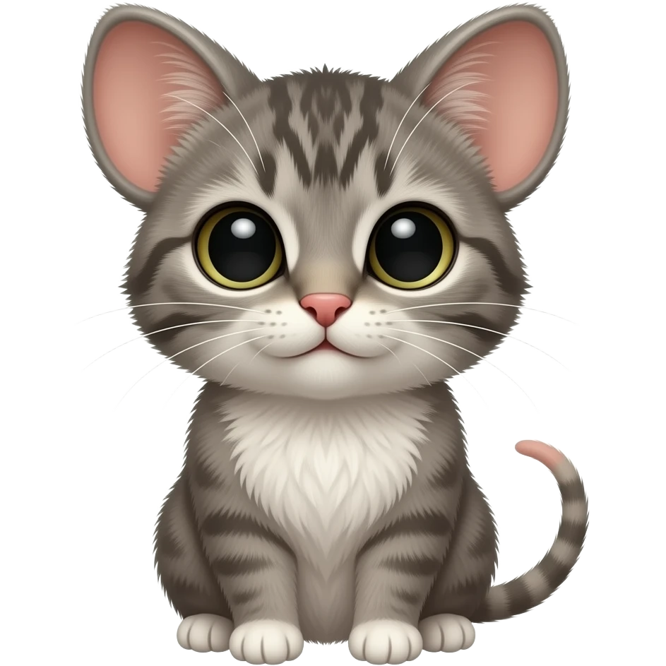 Cute realistic cat-mouse-hybrid-animal emoji