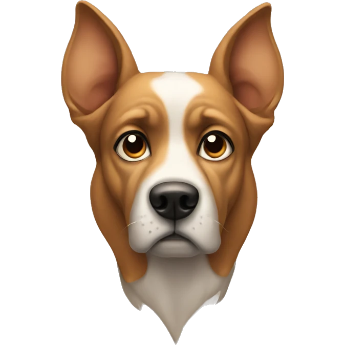 Dog looking serious emoji