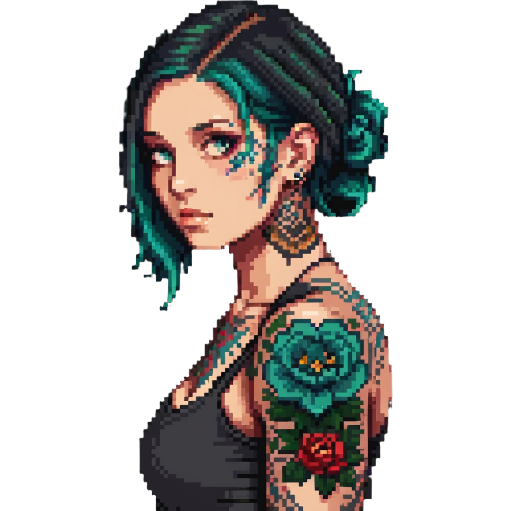 tattooed girl emoji
