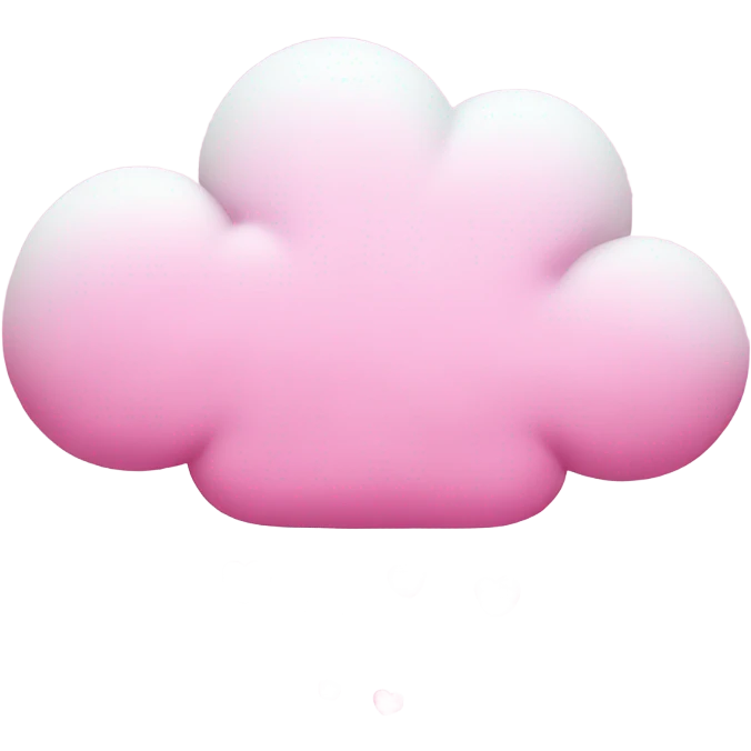 cloud emoji with pink heats on it 💗 emoji