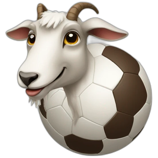 Goat with football ball emoji
