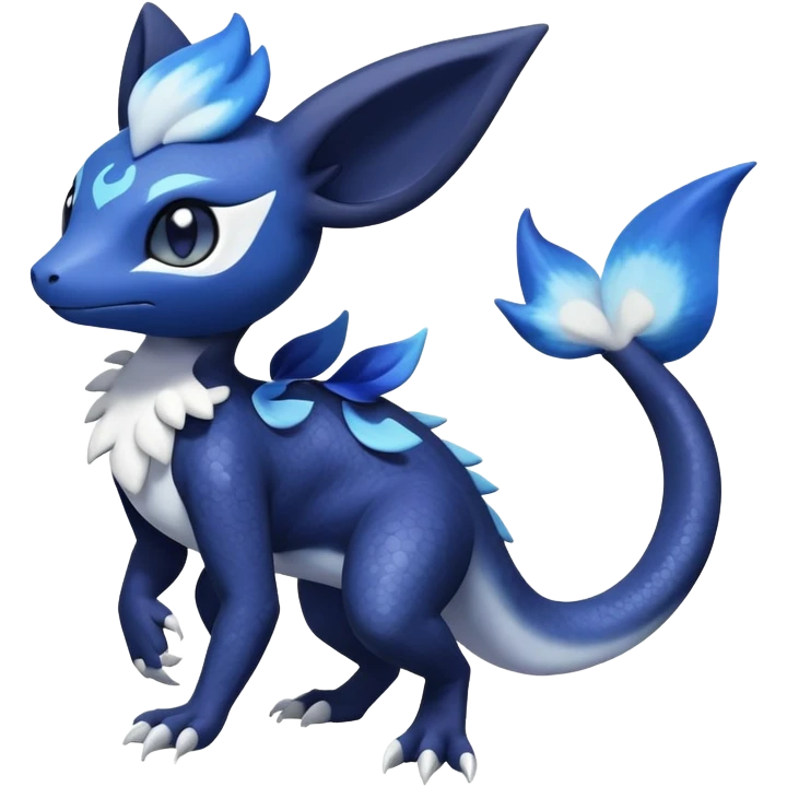 Nebulae Salandit-Meowstic-Noibat-Fakémon-hybrid-creature (full body)  emoji