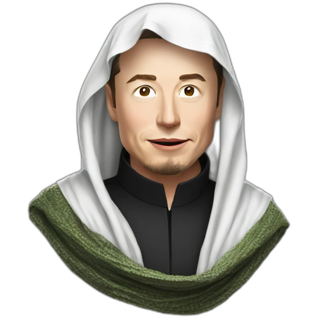 Elon musk wearing Shemagh emoji