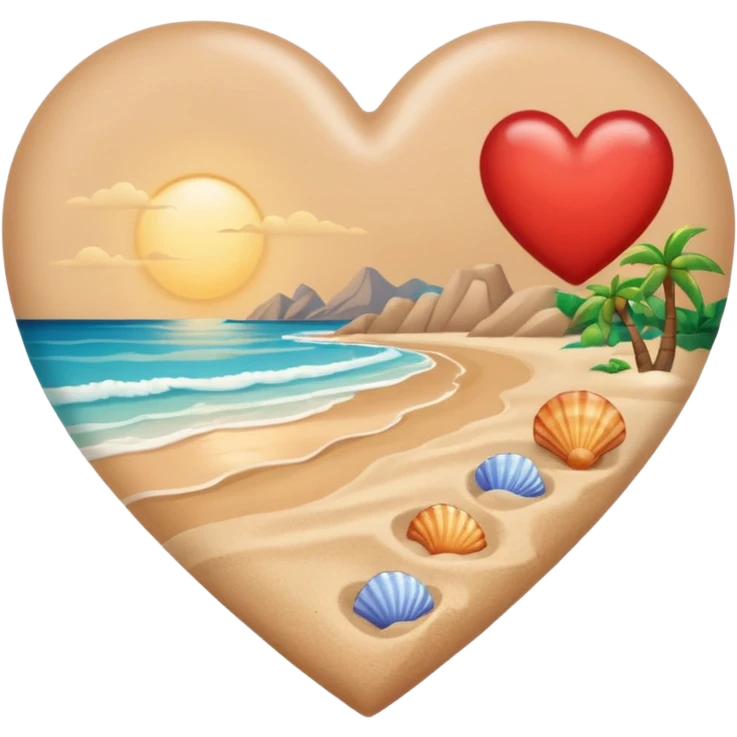 A heart with a beach inside  emoji