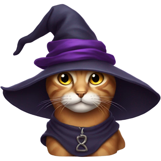 Cat with witch hat emoji
