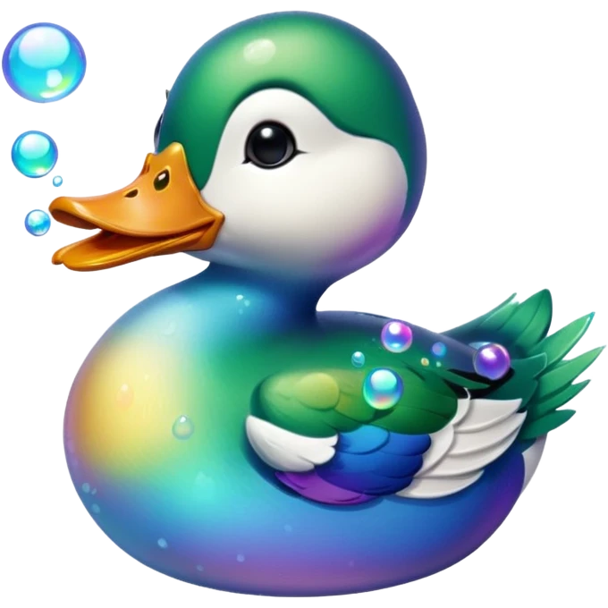 Duck bubbles emoji