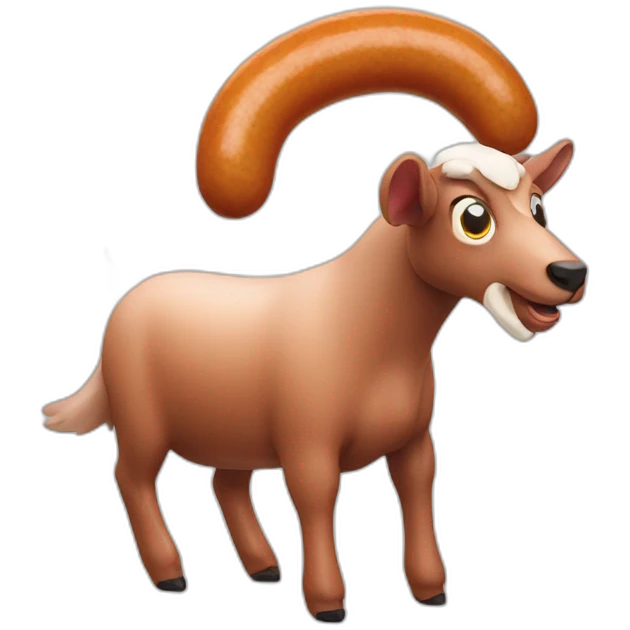 sausage goat made of sausages emoji