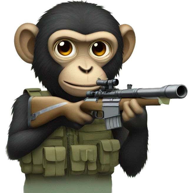 sniper monkey emoji