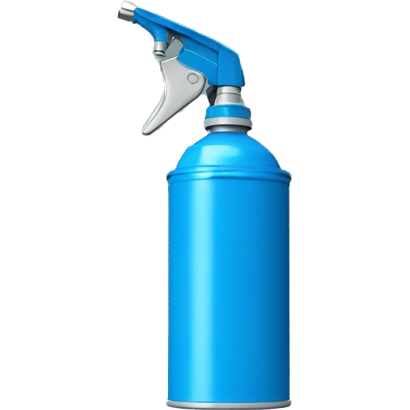 spray can, color blue, regular small spray nozzle emoji