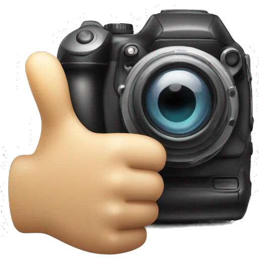 Thumbs up camera nice emoji