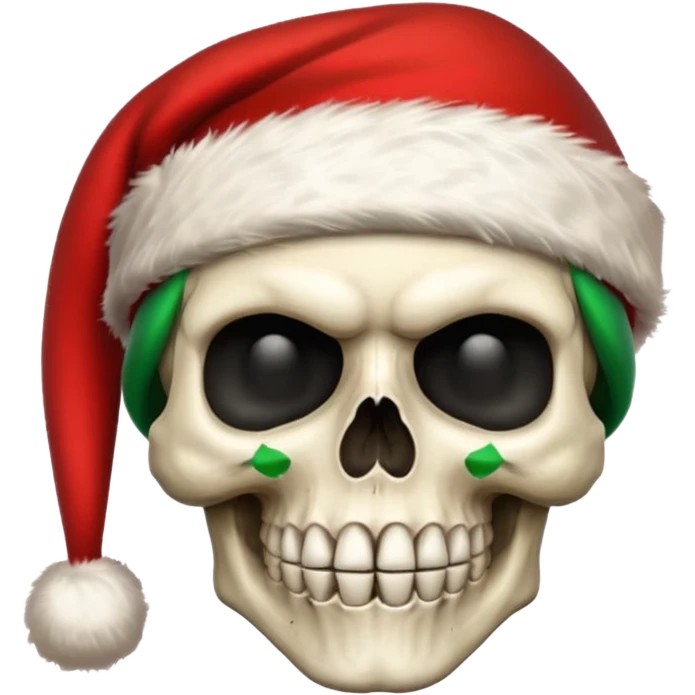 Skull ,MERRY CHRISTMAS Sign
 emoji