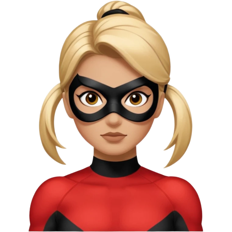 miss incredible with black mask  emoji