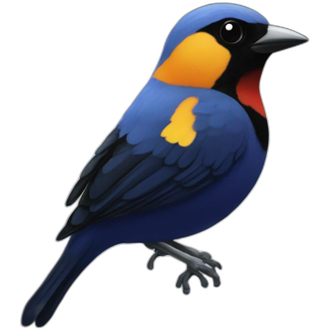 A tanager as a satellite emoji
