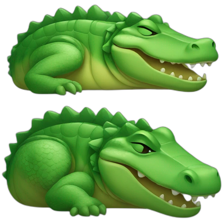 sleeping alligator emoji