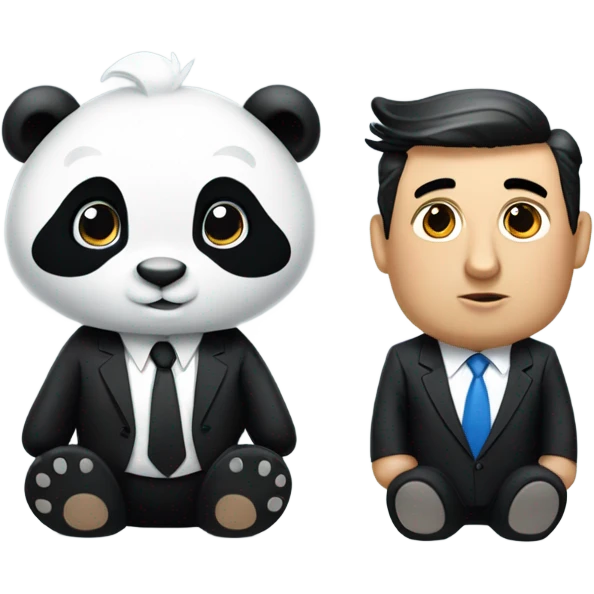 Panda and Donald trump emoji