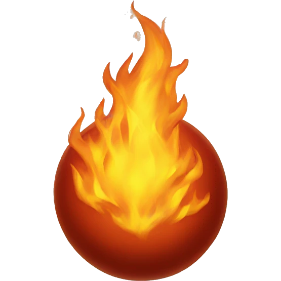 Fire ball emoji