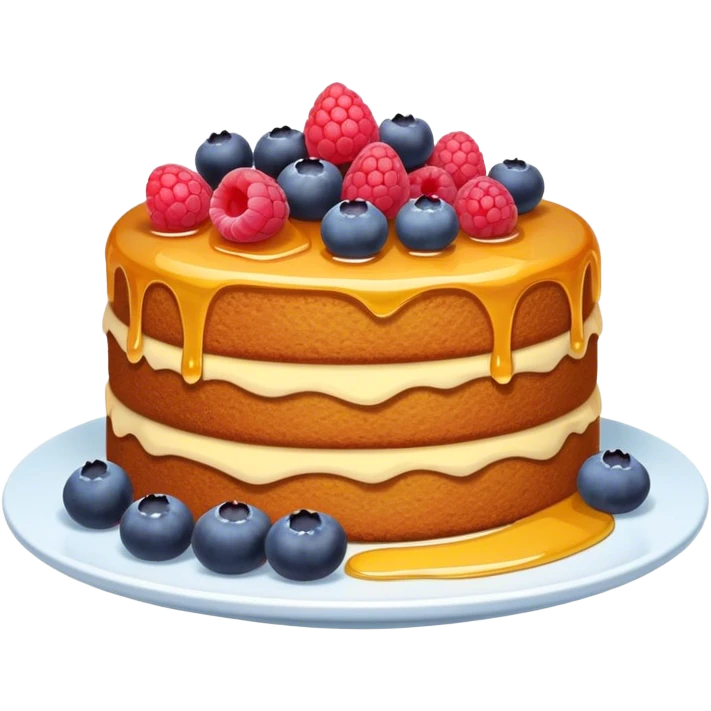 honey cake with berries emoji